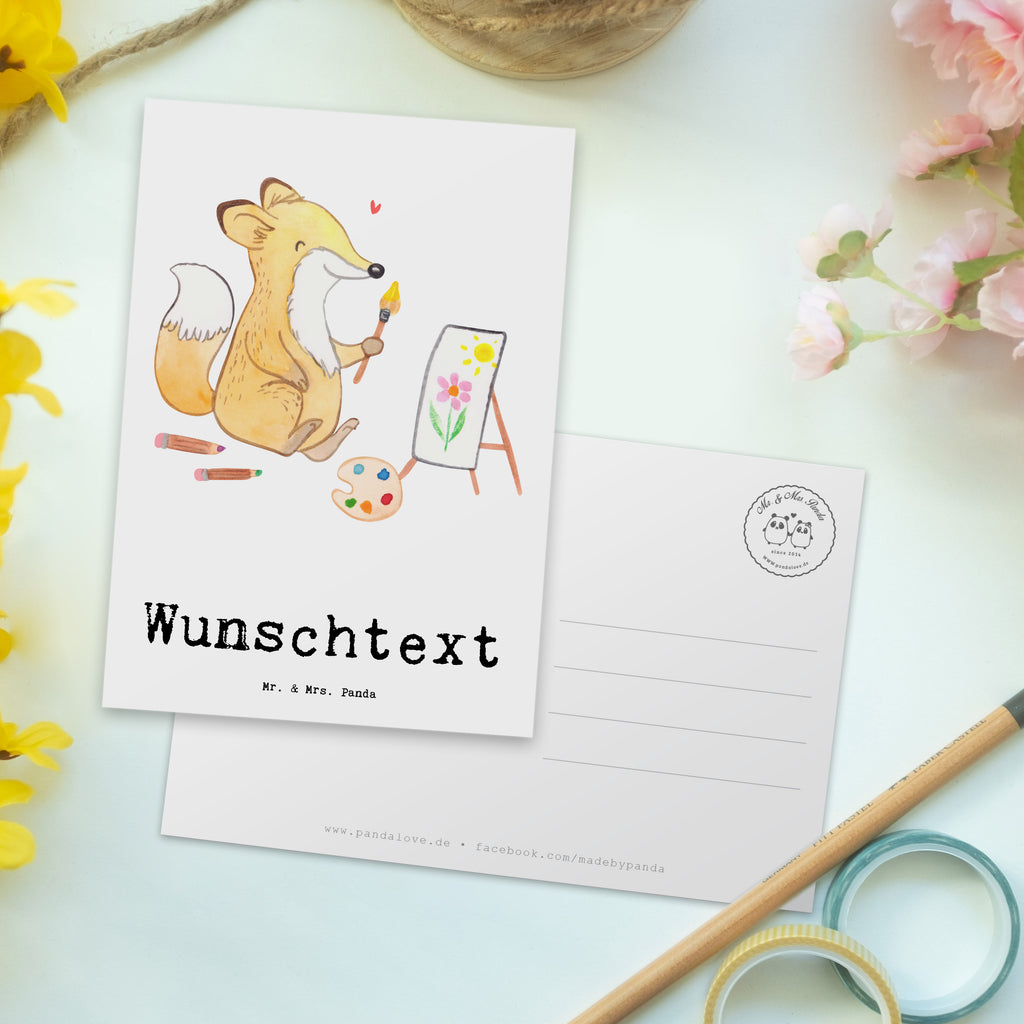 Personalisierte Postkarte Fuchs  Malen Tage Postkarte mit Namen, Postkarte bedrucken, Postkarte mit Wunschtext, Postkarte personalisierbar, Geschenkkarte mit Namen, Grußkarte mit Namen, Karte mit Namen, Einladung mit Namen, Ansichtskarte mit Namen, Geschenkkarte mit Wunschtext, Grußkarte mit Wunschtext, Karte mit Wunschtext, Einladung mit Wunschtext, Ansichtskarte mit Wunschtext, Geschenk, Sport, Sportart, Hobby, Schenken, Danke, Dankeschön, Auszeichnung, Gewinn, Sportler, Malen, Zeichnen, Hobbyzeichner, Künstler, Künstlerin