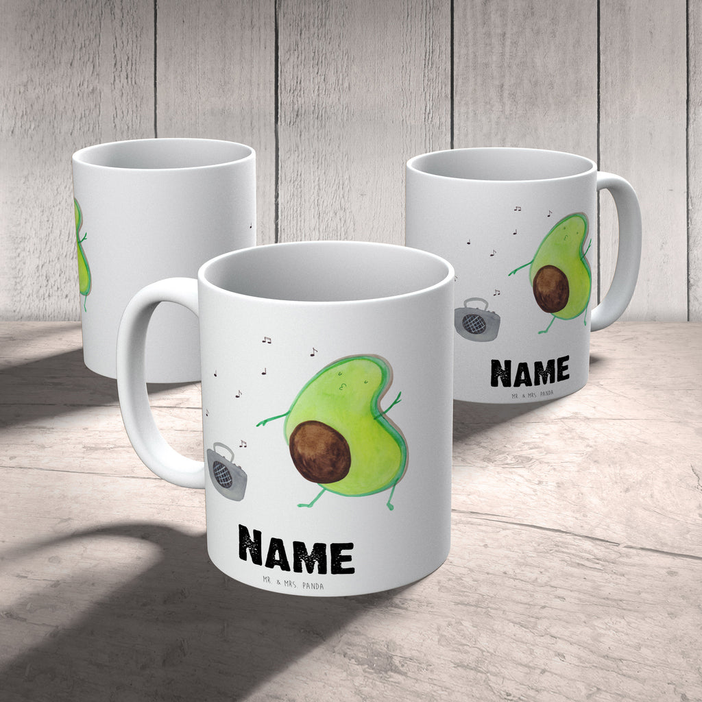 Personalisierte Tasse Avocado tanzt Personalisierte Tasse, Namenstasse, Wunschname, Personalisiert, Tasse, Namen, Drucken, Tasse mit Namen, Avocado, Veggie, Vegan, Gesund