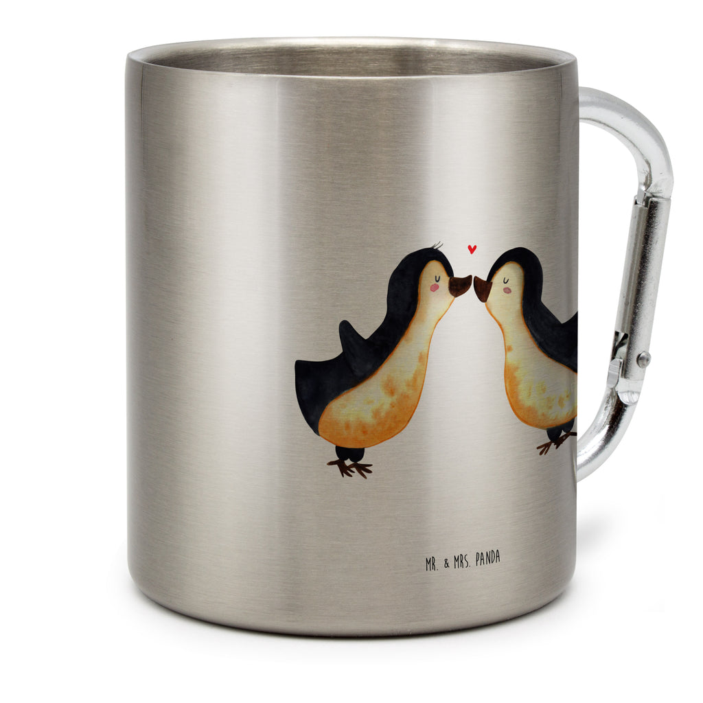 Edelstahlbecher Pinguin Liebe Edelstahltasse, Karabiner, Edelstahlbecher, Outdoor, Camping, Tasse, Becher, Liebe, Partner, Freund, Freundin, Ehemann, Ehefrau, Heiraten, Verlobung, Heiratsantrag, Liebesgeschenk, Jahrestag, Hocheitstag, Pinguin, Pinguine, Pinguin Paar, Pinguinpaar, Pinguin Liebe, Paar, Pärchen. Liebespaar, Liebesbeweis, Liebesspruch, Hochzeitstag, Geschenk Freund, Geschenk Freundin, Verlobte, Verlobter, Love, Geschenk Hochzeitstag, Geschenkidee, Hochzeit, Gastgeschenk