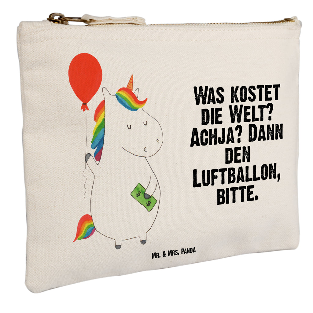 Schminktasche Einhorn Luftballon Schminktasche, Kosmetiktasche, Kosmetikbeutel, Stiftemäppchen, Etui, Federmappe, Makeup, XXL, Schminketui, Kosmetiketui, Schlamperetui, Einhorn, Einhörner, Einhorn Deko, Pegasus, Unicorn, Luftballon, Geld, Lebenslust, Freude, Geschenk, Freundin