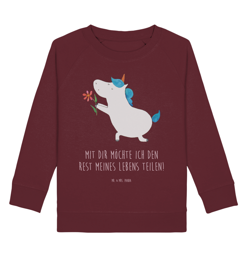 Organic Kinder Pullover Einhorn Blume Kinder Pullover, Kinder Sweatshirt, Jungen, Mädchen, Einhorn, Einhörner, Einhorn Deko, Pegasus, Unicorn, Liebe, Liebesbeweis, Antrag, Heiratsantrag, Verlobung, Ehepaar, Pärchen, Partner, Freund, Freundin, Ehe, heiraten