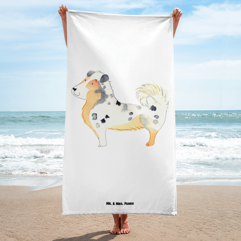 XL Badehandtuch Hund Australien Shepherd Handtuch, Badetuch, Duschtuch, Strandtuch, Saunatuch, Hund, Hundemotiv, Haustier, Hunderasse, Tierliebhaber, Hundebesitzer, Sprüche, Australien Shepherd, Shepherd, Hundeliebe, Familienhund, Spruch