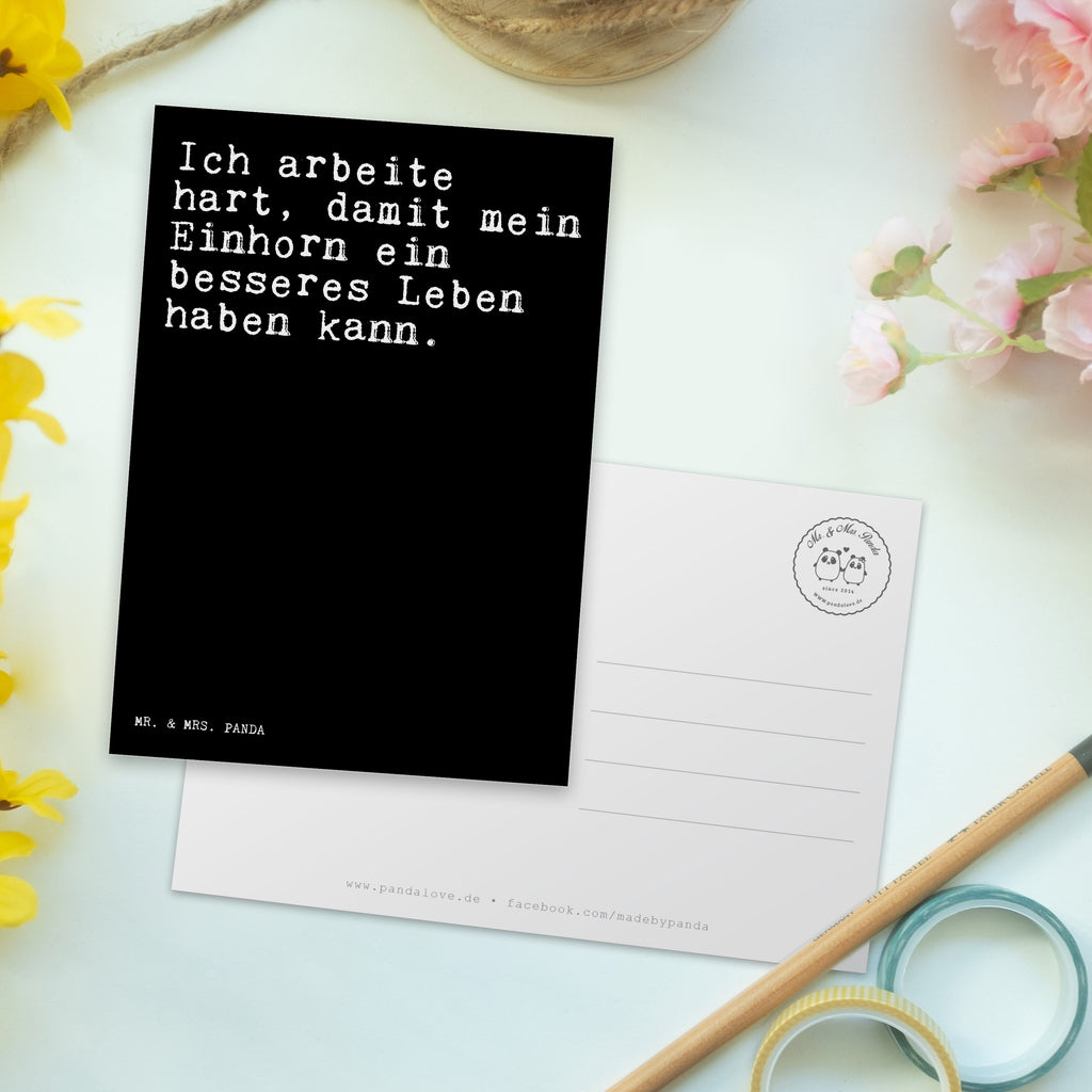 Postkarte Sprüche und Zitate Ich arbeite hart, damit mein Einhorn ein besseres Leben haben kann. Postkarte, Karte, Geschenkkarte, Grußkarte, Einladung, Ansichtskarte, Geburtstagskarte, Einladungskarte, Dankeskarte, Ansichtskarten, Einladung Geburtstag, Einladungskarten Geburtstag, Spruch, Sprüche, lustige Sprüche, Weisheiten, Zitate, Spruch Geschenke, Spruch Sprüche Weisheiten Zitate Lustig Weisheit Worte