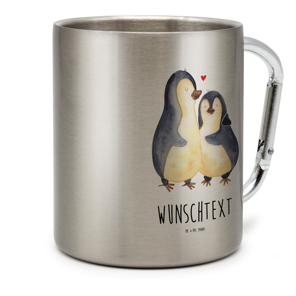 Personalisierter Edelstahlbecher Pinguin umarmend Personalisierte Edelstahltasse, Personalisierter Edelstahlbecher, Personalisierter Outdoor Becher, Personalisierte Outdoor Tasse, Pinguin, Liebe, Liebespaar, Liebesbeweis, Liebesgeschenk, Verlobung, Jahrestag, Hochzeitstag, Hochzeit, Hochzeitsgeschenk