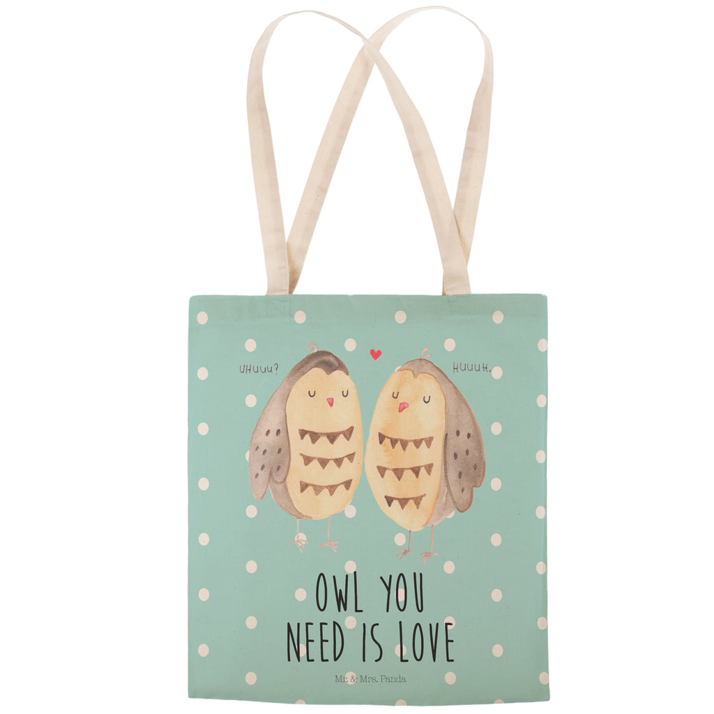 Einkaufstasche Eulen Liebe Tragetasche, Tasche, Beutel, Stofftasche, Baumwolltasche, Umhängetasche, Shopper, Einkaufstasche, Beuteltasche, Eule, Eule Deko, Liebe, Hochzeit Spruch, Owl, All you need is love, Liebe Spruch, Freundin Geschenk, Freund, Wortspiel lustig