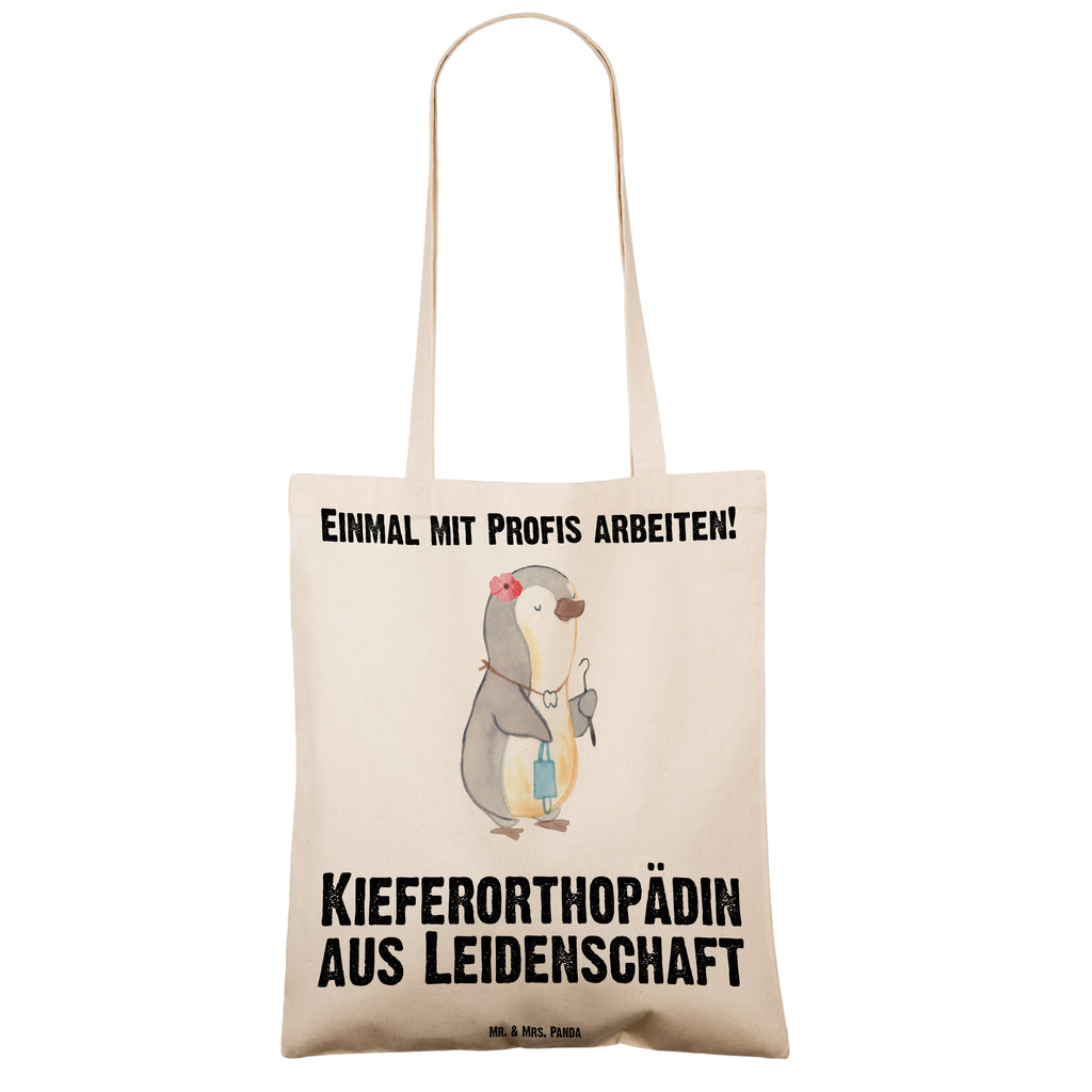 Tragetasche Kieferorthopädin aus Leidenschaft Beuteltasche, Beutel, Einkaufstasche, Jutebeutel, Stoffbeutel, Beruf, Ausbildung, Jubiläum, Abschied, Rente, Kollege, Kollegin, Geschenk, Schenken, Arbeitskollege, Mitarbeiter, Firma, Danke, Dankeschön