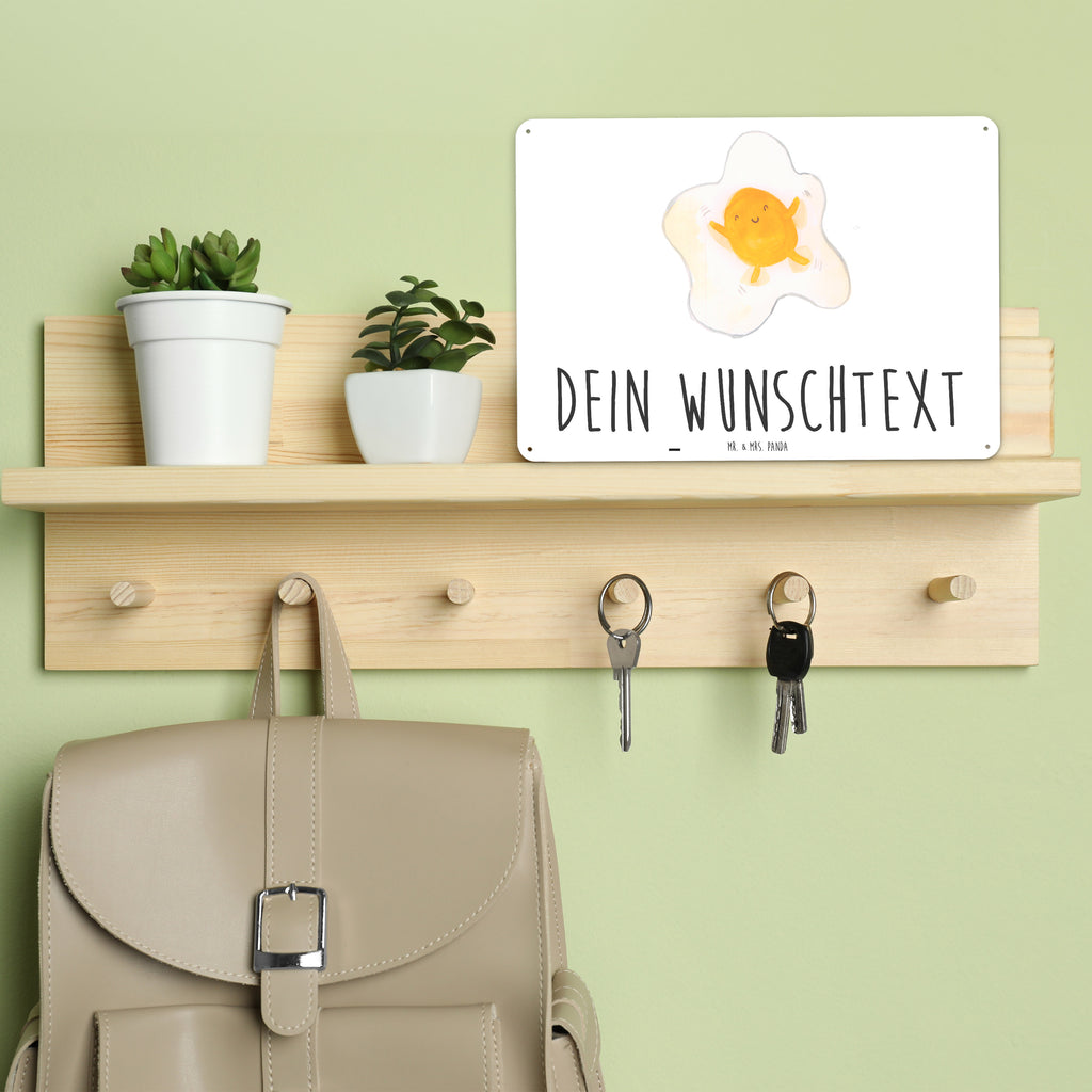 Personalisiertes Blechschild Spiegelei Ei Blechschild, Metallschild, Geschenk Schild, Schild, Magnet-Metall-Schild, Deko Schild, Wandschild, Wand-Dekoration, Türschild, Tiermotive, Gute Laune, lustige Sprüche, Tiere, Ei, Spiegelei, Schön, Tag, Glücklich, Liebe