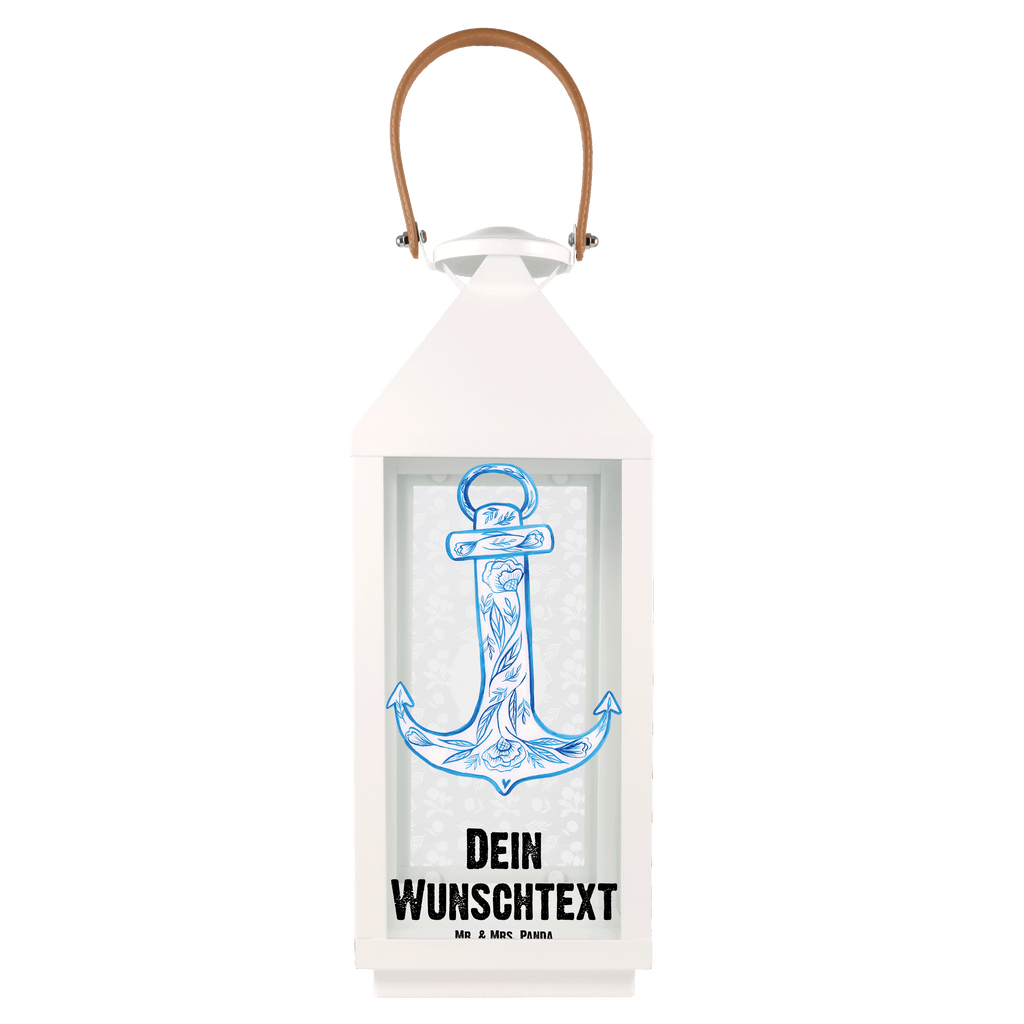 Personalisierte Deko Laterne Anker Blau Gartenlampe, Gartenleuchte, Gartendekoration, Gartenlicht, Laterne kleine Laternen, XXL Laternen, Laterne groß, Tiermotive, Gute Laune, lustige Sprüche, Tiere