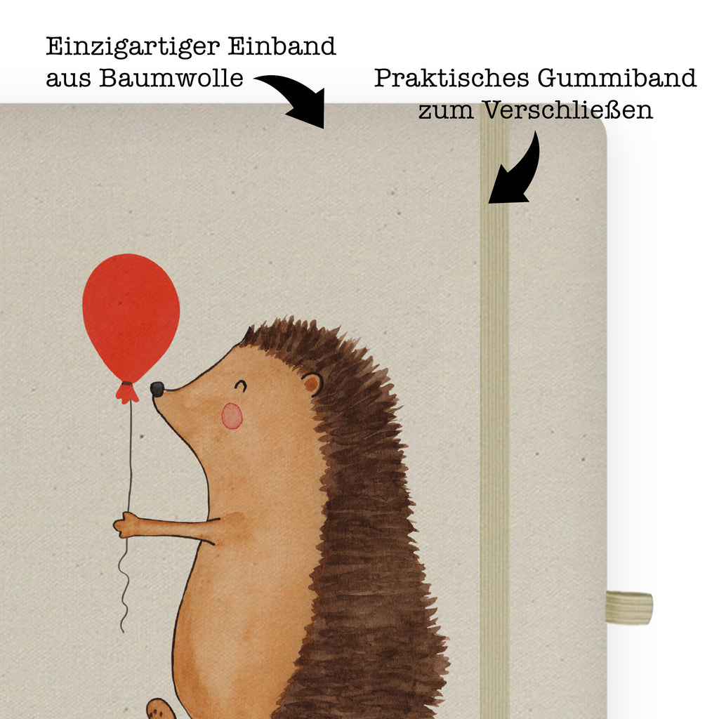 Baumwoll Notizbuch Igel Luftballon Notizen, Eintragebuch, Tagebuch, Notizblock, Adressbuch, Journal, Kladde, Skizzenbuch, Notizheft, Schreibbuch, Schreibheft, Tiermotive, Gute Laune, lustige Sprüche, Tiere, Igel, Geburtstag, Herzlichen Glückwunsch, Glückwunsch, Geburtstagskind, Ballon, Happy Birthday