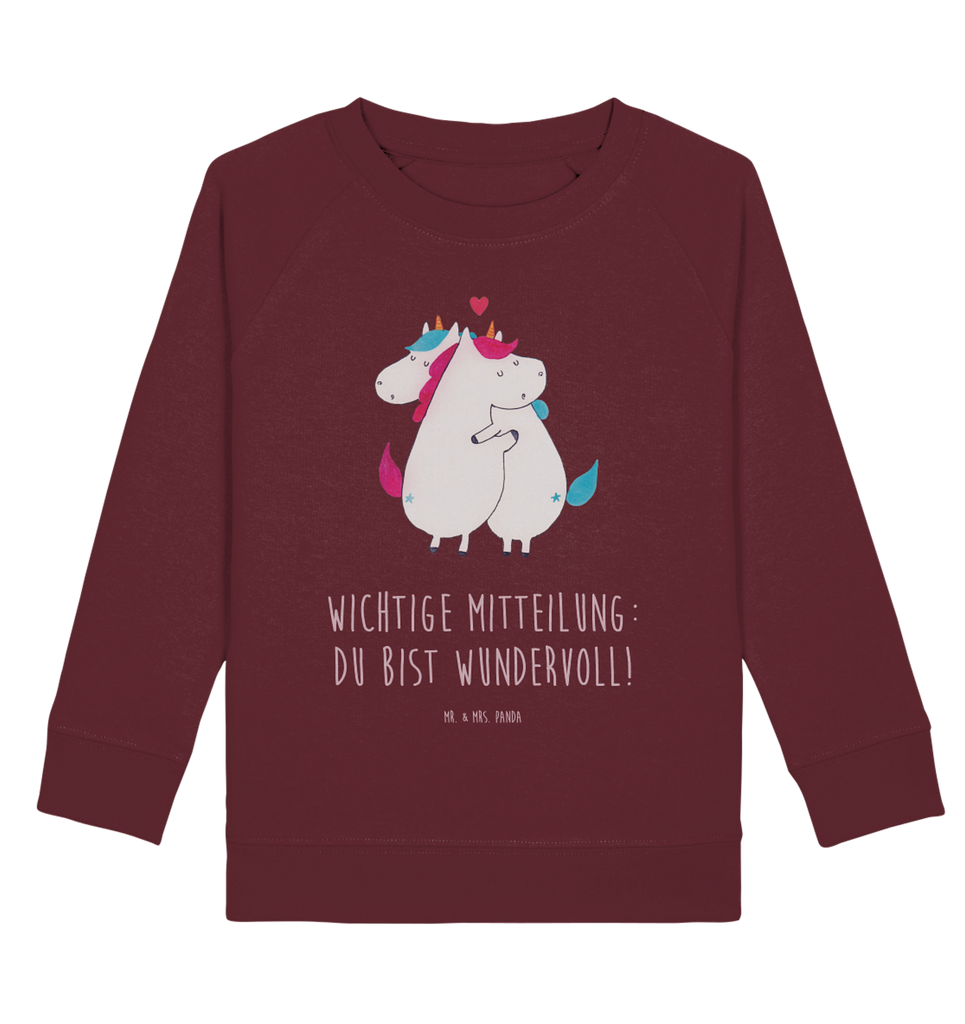 Organic Kinder Pullover Einhorn Mitteilung Kinder Pullover, Kinder Sweatshirt, Jungen, Mädchen, Einhorn, Einhörner, Einhorn Deko, Pegasus, Unicorn, Valentinstag, Valentine, Liebe, Geschenk, Partner, Ehe, lustig, witzig, Spruch