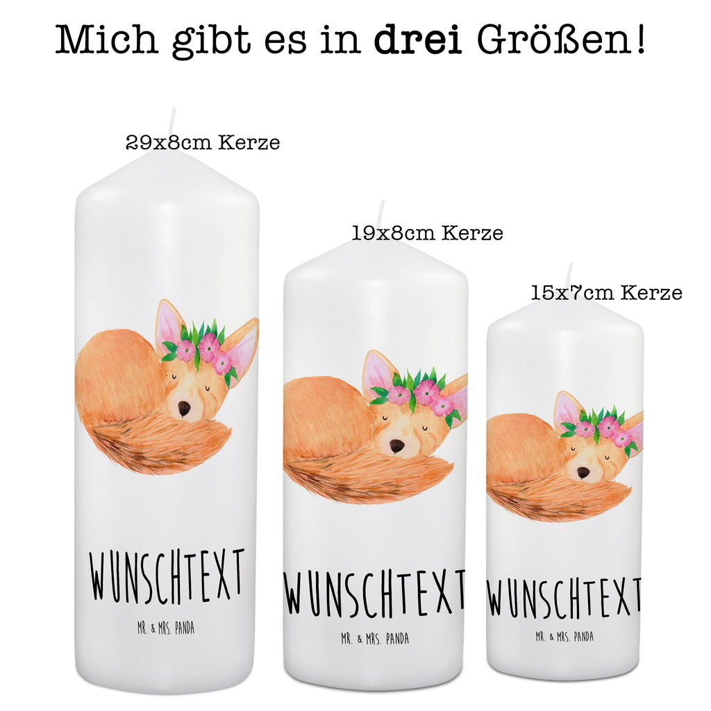 Personalisierte Kerze Wüstenfuchs Blumenkranz Kerze, Taufkerze, Kommunionskerze, Geburtstagskerze, Geschenk Kerze, Taufgeschenk Kerze, Kerze mit Druck, Besondere Kerze, Geschenkidee Kerze, Kerze für Kommunion, kerze personalisiert, personalisierte kerze, personalisierte kerzen, Afrika, Wildtiere, Wüste, Wüstenfuchs, Blumen, Blumenkranz, Glücklich