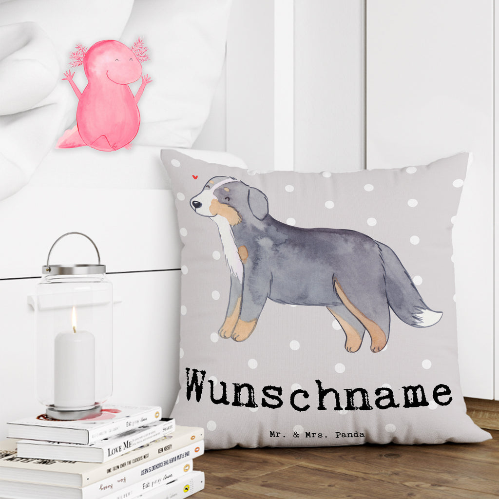 Personalisiertes Kissen Berner Sennenhund Lebensretter Kissen, personalisiert, Name, Wunschname, bedrucken, Kopfkissen, Hund, Hunderasse, Rassehund, Hundebesitzer, Geschenk, Tierfreund, Schenken, Welpe, Dürrbächler, Berner Sennenhund