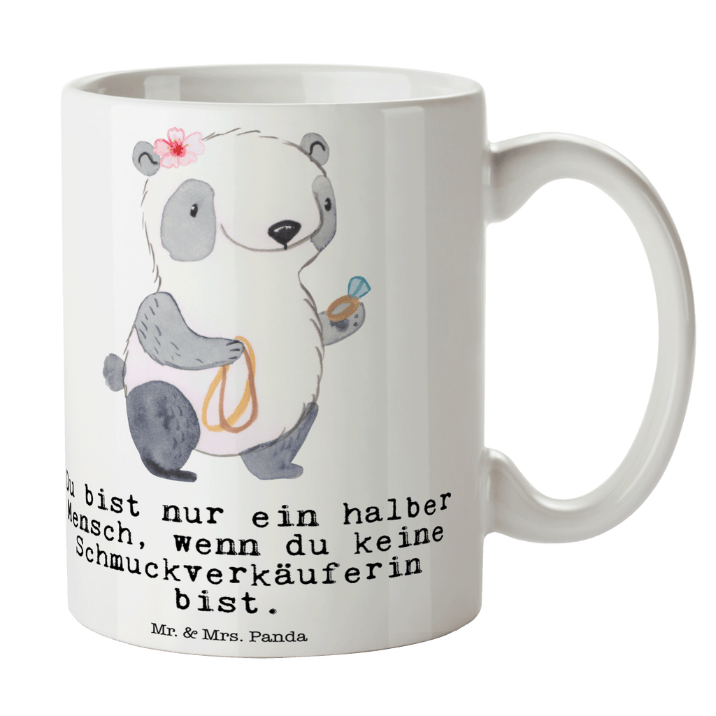 Tasse Schmuckverkäuferin mit Herz Tasse, Kaffeetasse, Teetasse, Becher, Kaffeebecher, Teebecher, Keramiktasse, Porzellantasse, Büro Tasse, Geschenk Tasse, Tasse Sprüche, Tasse Motive, Kaffeetassen, Tasse bedrucken, Designer Tasse, Cappuccino Tassen, Schöne Teetassen, Beruf, Ausbildung, Jubiläum, Abschied, Rente, Kollege, Kollegin, Geschenk, Schenken, Arbeitskollege, Mitarbeiter, Firma, Danke, Dankeschön, Schmuckverkäuferin, Juwelier, Goldschmied, Schmied, Schmuckwarenhändler, Schmuckgeschäft, Eröffnung