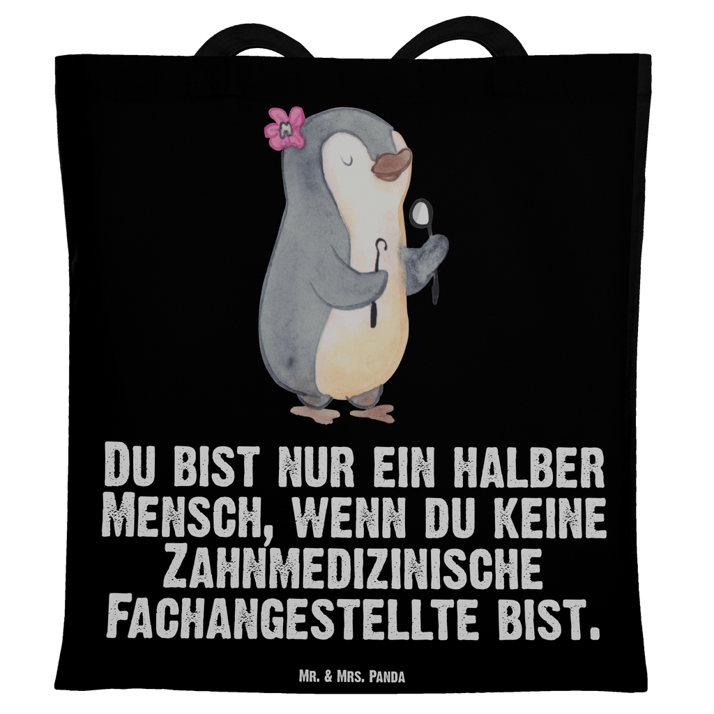 Tragetasche Zahnmedizinische Fachangestellte mit Herz Beuteltasche, Beutel, Einkaufstasche, Jutebeutel, Stoffbeutel, Tasche, Shopper, Umhängetasche, Strandtasche, Schultertasche, Stofftasche, Tragetasche, Badetasche, Jutetasche, Einkaufstüte, Laptoptasche, Beruf, Ausbildung, Jubiläum, Abschied, Rente, Kollege, Kollegin, Geschenk, Schenken, Arbeitskollege, Mitarbeiter, Firma, Danke, Dankeschön