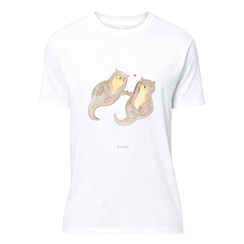 T-Shirt Standard Otter händchenhaltend T-Shirt, Shirt, Tshirt, Lustiges T-Shirt, T-Shirt mit Spruch, Party, Junggesellenabschied, Jubiläum, Geburstag, Herrn, Damen, Männer, Frauen, Schlafshirt, Nachthemd, Sprüche, Otter, Fischotter, Seeotter, Otter Seeotter See Otter