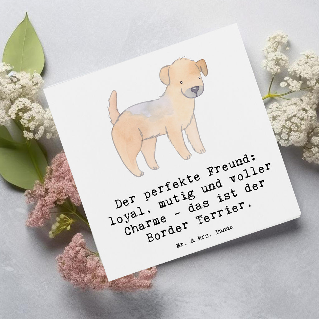 Deluxe Karte Border Terrier Freund Karte, Grußkarte, Klappkarte, Einladungskarte, Glückwunschkarte, Hochzeitskarte, Geburtstagskarte, Hochwertige Grußkarte, Hochwertige Klappkarte, Hund, Hunderasse, Rassehund, Hundebesitzer, Geschenk, Tierfreund, Schenken, Welpe