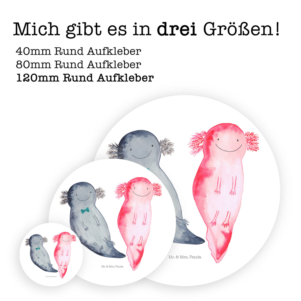 Rund Aufkleber Axolotl Freundin Sticker, Aufkleber, Etikett, Axolotl, Molch, Axolot, Schwanzlurch, Lurch, Lurche, Liebe, große Liebe, Liebesbeweis, Freund, Verlobter, Ehemann, Jahrestag, Valentinstag