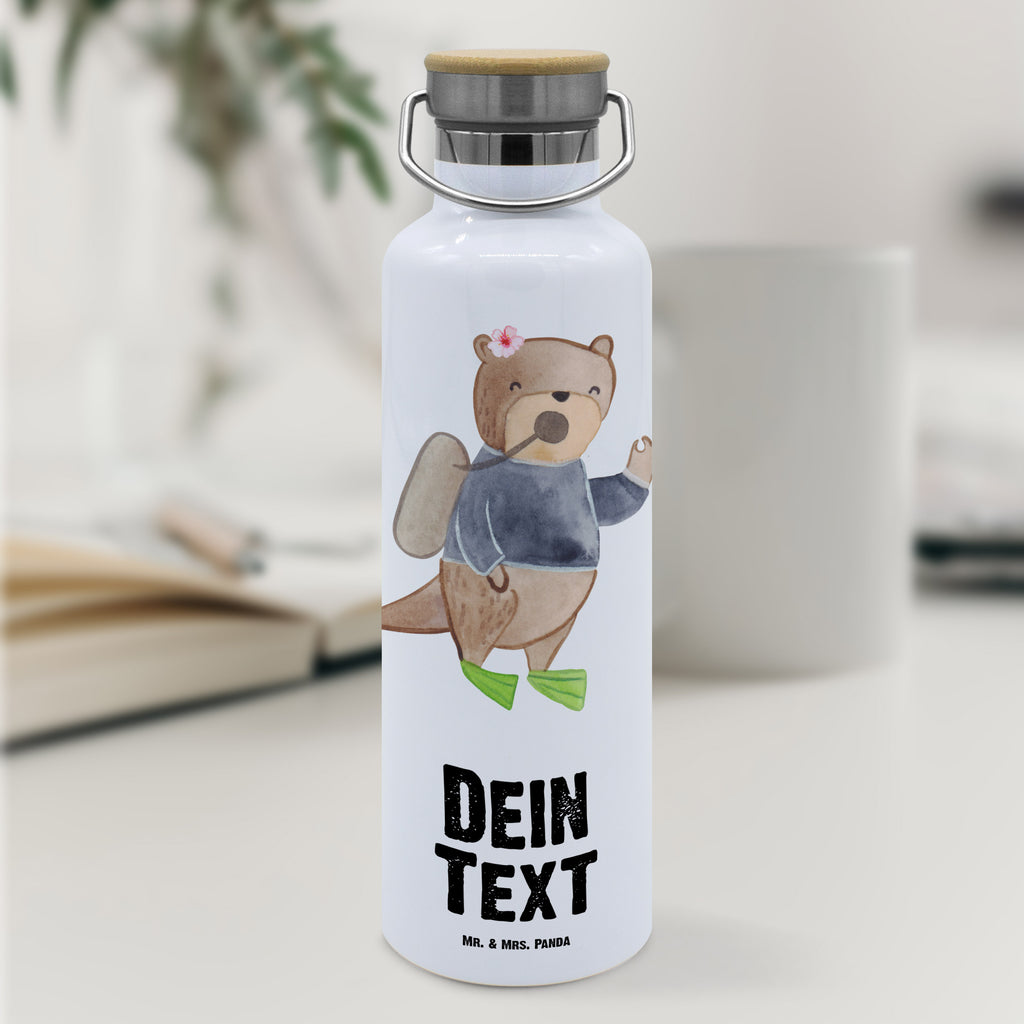 Personalisierte Trinkflasche Taucherin mit Herz Personalisierte Trinkflasche, Trinkflasche mit Namen, Trinkflasche bedrucken, Flasche personalisiert, Trinkflasch mit Aufdruck, Trinkflasche Werbegeschenk, Namensaufdruck Trinkflasche, Sportflasche personalisiert, Trinkflasche Sport, Beruf, Ausbildung, Jubiläum, Abschied, Rente, Kollege, Kollegin, Geschenk, Schenken, Arbeitskollege, Mitarbeiter, Firma, Danke, Dankeschön