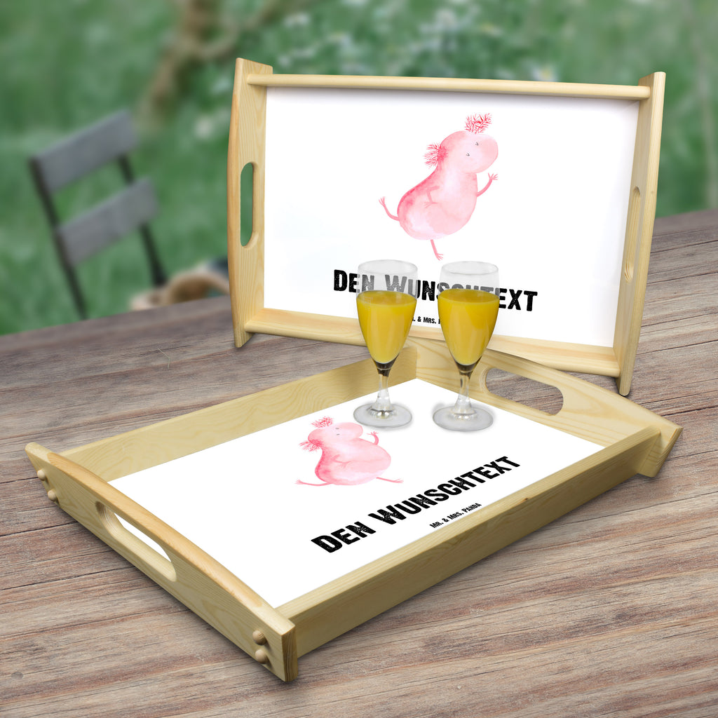 Personalisiertes Serviertablett Axolotl tanzt Personalisiertes Serviertablett, Personalisiertes Tablett, Personalisiertes Holztablett, Personalisiertes Küchentablett, Personalisiertes Dekotablett, Personalisiertes Frühstückstablett, Serviertablett mit Namen, Tablett mit Namen, Axolotl, Molch, Axolot, Schwanzlurch, Lurch, Lurche, Dachschaden, Sterne, verrückt, Freundin, beste Freundin