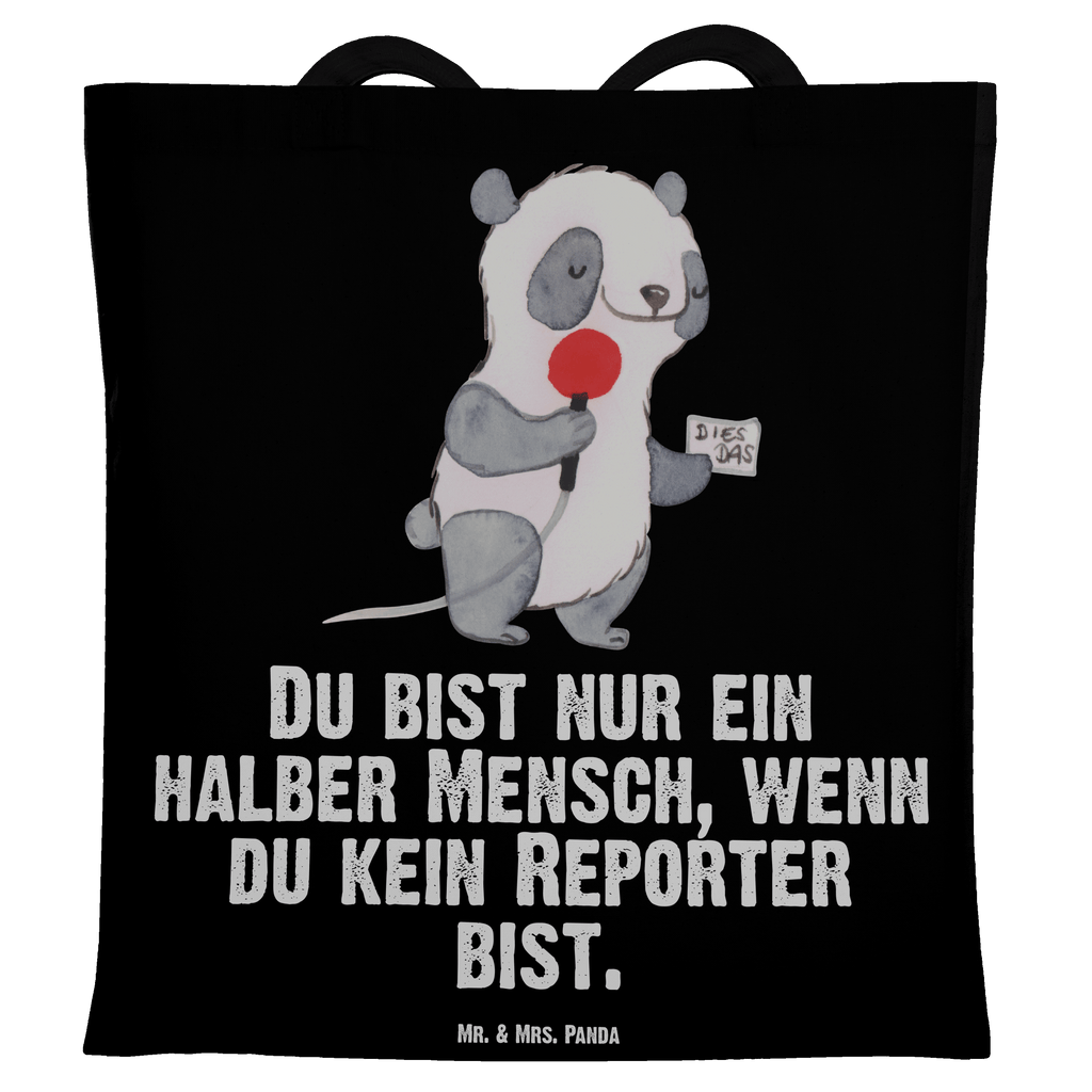 Tragetasche Reporter mit Herz Beuteltasche, Beutel, Einkaufstasche, Jutebeutel, Stoffbeutel, Tasche, Shopper, Umhängetasche, Strandtasche, Schultertasche, Stofftasche, Tragetasche, Badetasche, Jutetasche, Einkaufstüte, Laptoptasche, Beruf, Ausbildung, Jubiläum, Abschied, Rente, Kollege, Kollegin, Geschenk, Schenken, Arbeitskollege, Mitarbeiter, Firma, Danke, Dankeschön