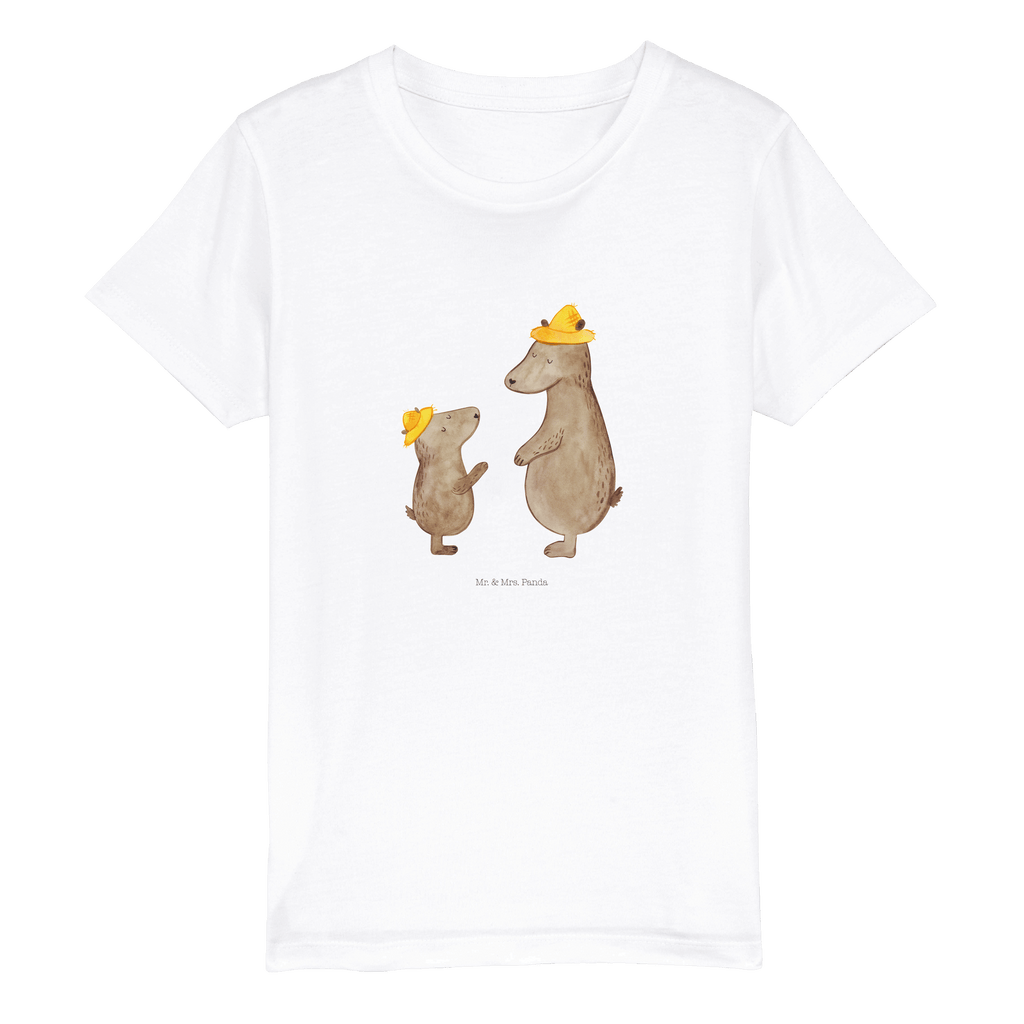 Organic Kinder T-Shirt Bären mit Hut Kinder T-Shirt, Kinder T-Shirt Mädchen, Kinder T-Shirt Jungen, Familie, Vatertag, Muttertag, Bruder, Schwester, Mama, Papa, Oma, Opa, Bär, Bären, Vater, Papi, Paps, Dad, Daddy, Lieblingsmensch, Sohn, Söhne, Kind, Kinder, Vater-Sohn, Family, Vorbild