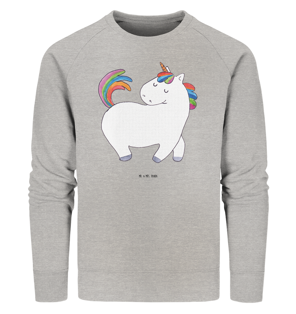 Organic Pullover Einhorn stolzierend Pullover, Pullover Männer, Pullover Frauen, Sweatshirt, Sweatshirt Männer, Sweatshirt Frauen, Unisex, Einhorn, Einhörner, Einhorn Deko, Pegasus, Unicorn, stolz, anders, bunt, Pferd, Reiter, Reiten, Freundin, Geschenk