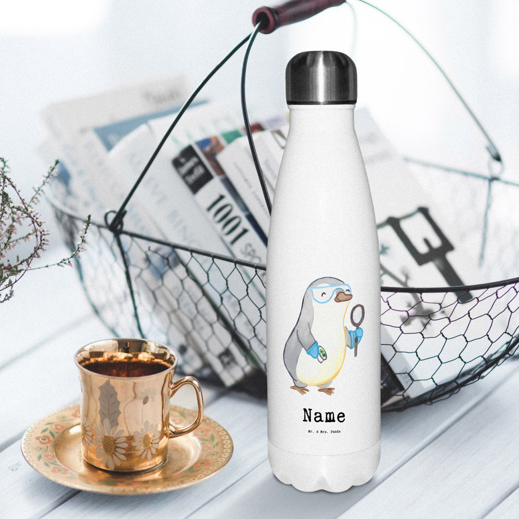 Personalisierte Thermosflasche Wissenschaftler mit Herz Personalisierte Isolierflasche, Personalisierte Thermoflasche, Personalisierte Trinkflasche, Trinkflasche Mit Namen, Wunschname, Bedrucken, Namensflasche, Beruf, Ausbildung, Jubiläum, Abschied, Rente, Kollege, Kollegin, Geschenk, Schenken, Arbeitskollege, Mitarbeiter, Firma, Danke, Dankeschön, Wissenschaftler, Forscher, Akademiker, Universität, Forschungseinrichtung