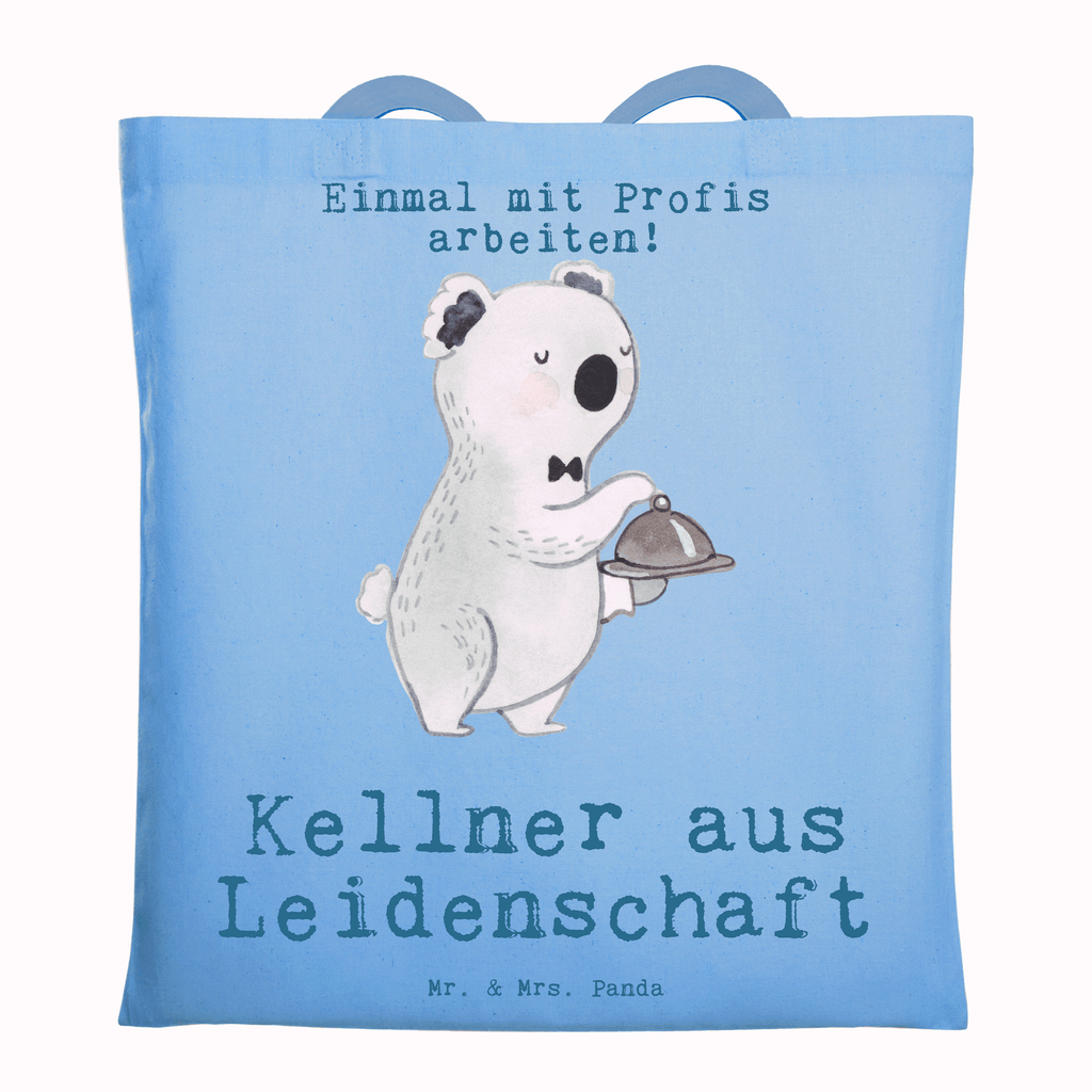 Tragetasche Kellner aus Leidenschaft Beuteltasche, Beutel, Einkaufstasche, Jutebeutel, Stoffbeutel, Beruf, Ausbildung, Jubiläum, Abschied, Rente, Kollege, Kollegin, Geschenk, Schenken, Arbeitskollege, Mitarbeiter, Firma, Danke, Dankeschön, Kellner, Servicekraft, Restaurant, Ober