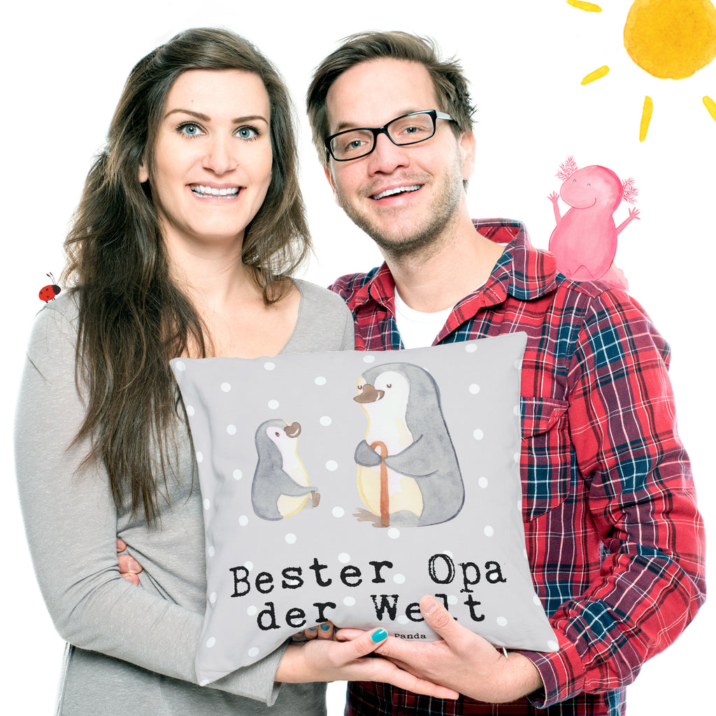 40x40 Kissen Pinguin Bester Opa der Welt Kissenhülle, Kopfkissen, Sofakissen, Dekokissen, Motivkissen, für, Dankeschön, Geschenk, Schenken, Geburtstag, Geburtstagsgeschenk, Geschenkidee, Danke, Bedanken, Mitbringsel, Freude machen, Geschenktipp, Großvater, Grossvater, Opa, Opi. Großpapa, Großeltern, Enkel, Enkelin, Enkelkind, Kleinigkeit, Oppa, Oppi, Bester