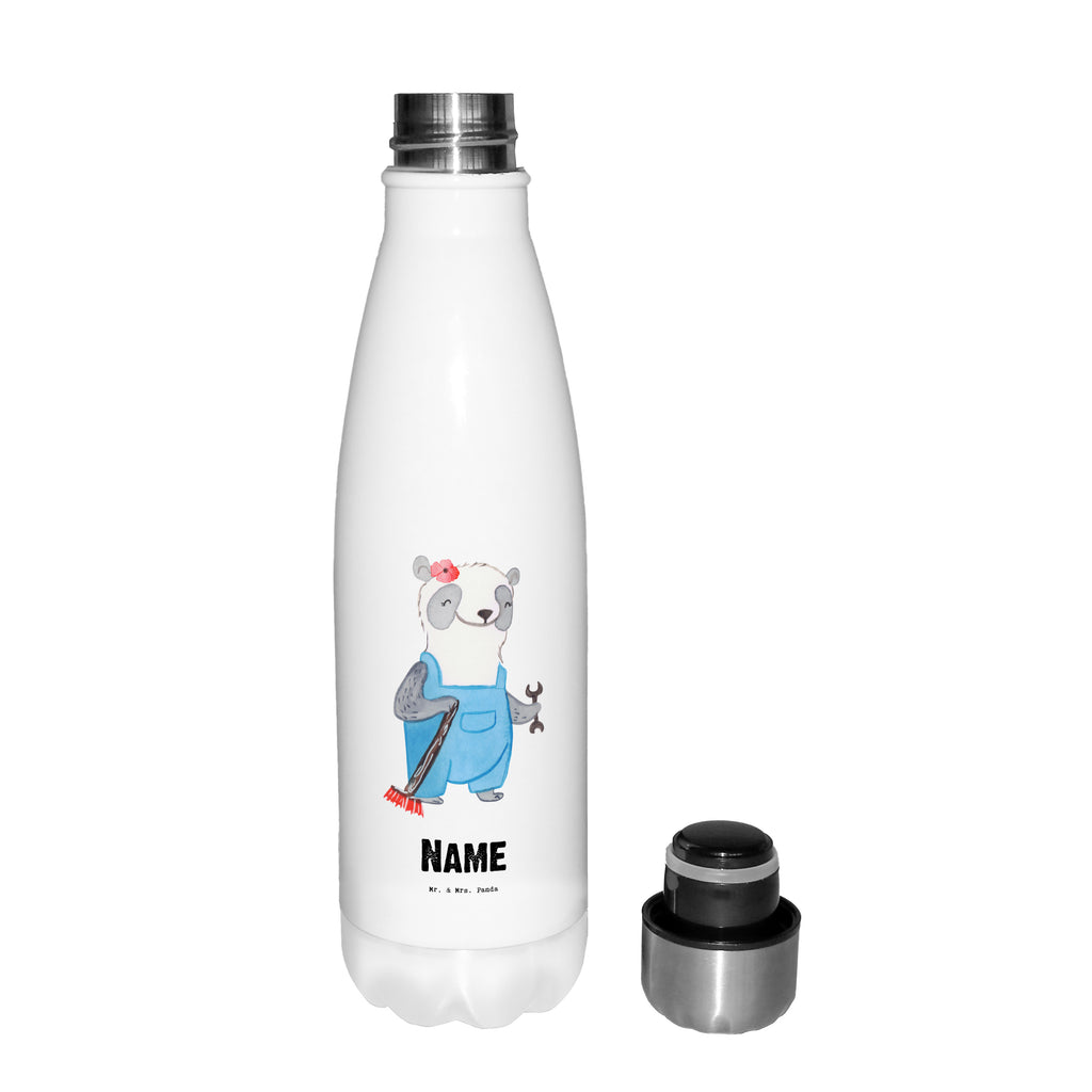 Personalisierte Thermosflasche Hausmeisterin mit Herz Personalisierte Isolierflasche, Personalisierte Thermoflasche, Personalisierte Trinkflasche, Trinkflasche Mit Namen, Wunschname, Bedrucken, Namensflasche, Beruf, Ausbildung, Jubiläum, Abschied, Rente, Kollege, Kollegin, Geschenk, Schenken, Arbeitskollege, Mitarbeiter, Firma, Danke, Dankeschön, Hausmeisterin, Concierge, Hausverwalterin, Facility Manager