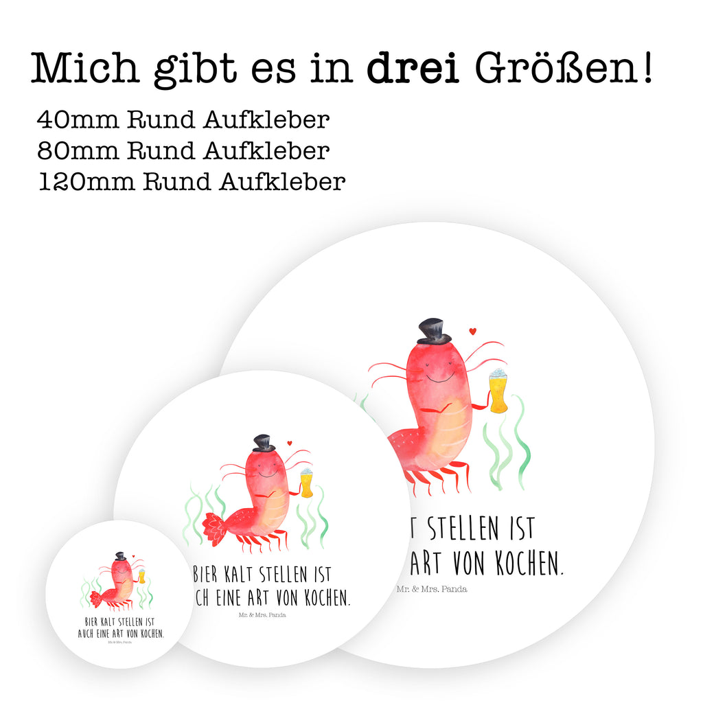 Rund Aufkleber Hummer mit Weizen Sticker, Aufkleber, Etikett, Meerestiere, Meer, Urlaub, Garnele, Garnelen, Bier, Kochen, Männerhaushalt, Junggeselle, Junggesellin, Bierliebhaber, Kneipe, Gasthaus, Wirtschaft