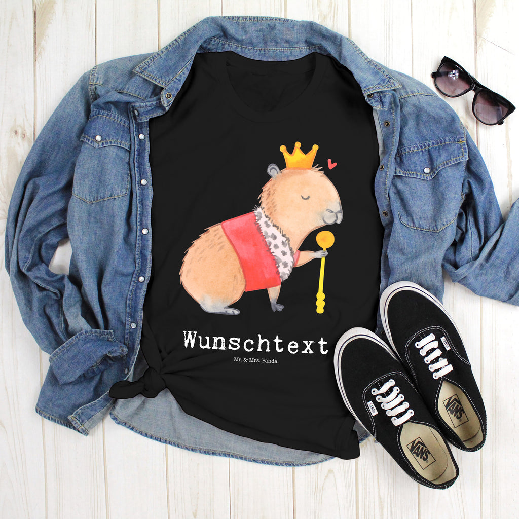 Personalisiertes T-Shirt Capybara König T-Shirt Personalisiert, T-Shirt mit Namen, T-Shirt mit Aufruck, Männer, Frauen, Tiermotive, Gute Laune, lustige Sprüche, Tiere, Capybara, König