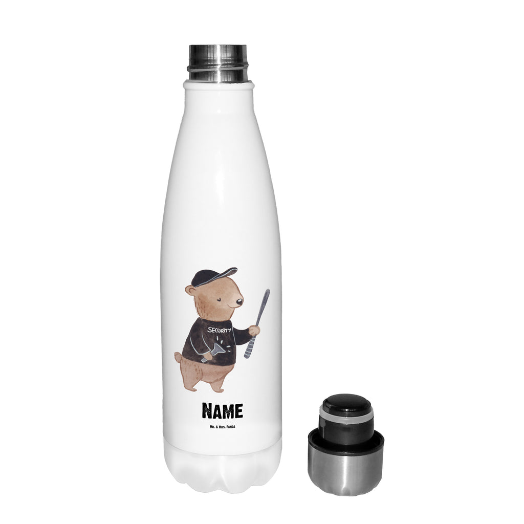 Personalisierte Thermosflasche Sicherheitsdienstmitarbeiter mit Herz Personalisierte Isolierflasche, Personalisierte Thermoflasche, Personalisierte Trinkflasche, Trinkflasche Mit Namen, Wunschname, Bedrucken, Namensflasche, Beruf, Ausbildung, Jubiläum, Abschied, Rente, Kollege, Kollegin, Geschenk, Schenken, Arbeitskollege, Mitarbeiter, Firma, Danke, Dankeschön