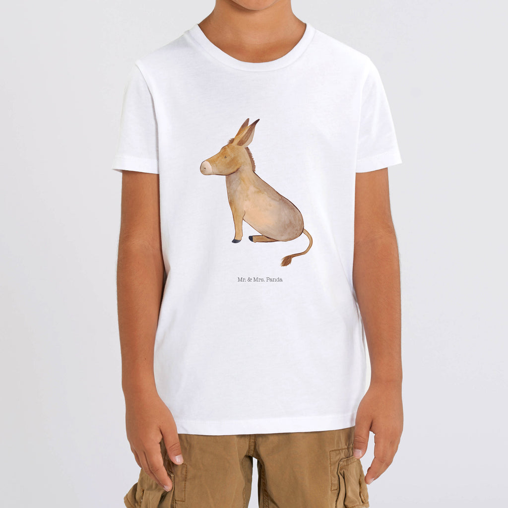 Organic Kinder T-Shirt Esel Kinder T-Shirt, Kinder T-Shirt Mädchen, Kinder T-Shirt Jungen, Tiermotive, Gute Laune, lustige Sprüche, Tiere, Esel, Weisheit, Lebensmut, Lebensglück, Ziel, Lebensziel, Mut, erfolg, tapferkeit, positive gedanken, zuversicht