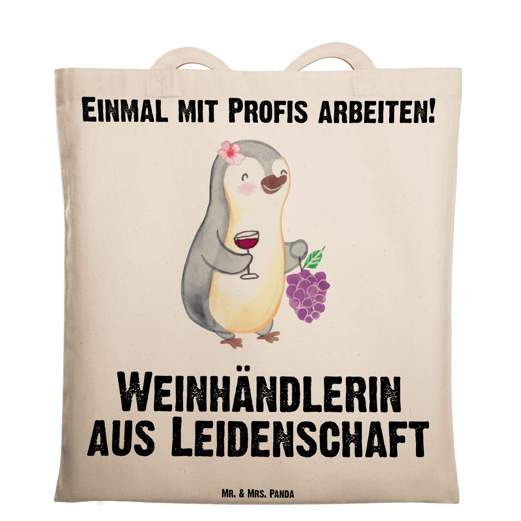 Tragetasche Weinhändlerin aus Leidenschaft Beuteltasche, Beutel, Einkaufstasche, Jutebeutel, Stoffbeutel, Tasche, Shopper, Umhängetasche, Strandtasche, Schultertasche, Stofftasche, Tragetasche, Badetasche, Jutetasche, Einkaufstüte, Laptoptasche, Beruf, Ausbildung, Jubiläum, Abschied, Rente, Kollege, Kollegin, Geschenk, Schenken, Arbeitskollege, Mitarbeiter, Firma, Danke, Dankeschön