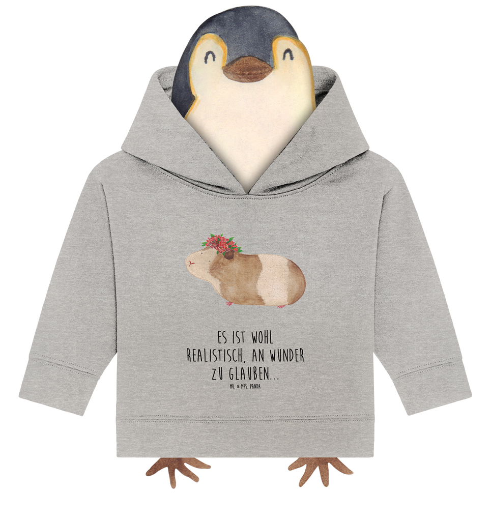 Organic Baby Hoodie Meerschweinchen Weisheit Baby Kapuzenshirt, Baby Kapuzensweatshirt, Baby Hoodie, Baby Pullover, Tiermotive, Gute Laune, lustige Sprüche, Tiere, Meerschweinchen, Meerie, Meeries, Wunder, Blumenkind, Realität, Spruch, Weisheit, Motivation, Wunderland