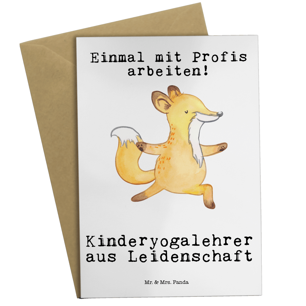 Grußkarte Kinderyogalehrer aus Leidenschaft Grußkarte, Klappkarte, Einladungskarte, Glückwunschkarte, Hochzeitskarte, Geburtstagskarte, Karte, Ansichtskarten, Beruf, Ausbildung, Jubiläum, Abschied, Rente, Kollege, Kollegin, Geschenk, Schenken, Arbeitskollege, Mitarbeiter, Firma, Danke, Dankeschön