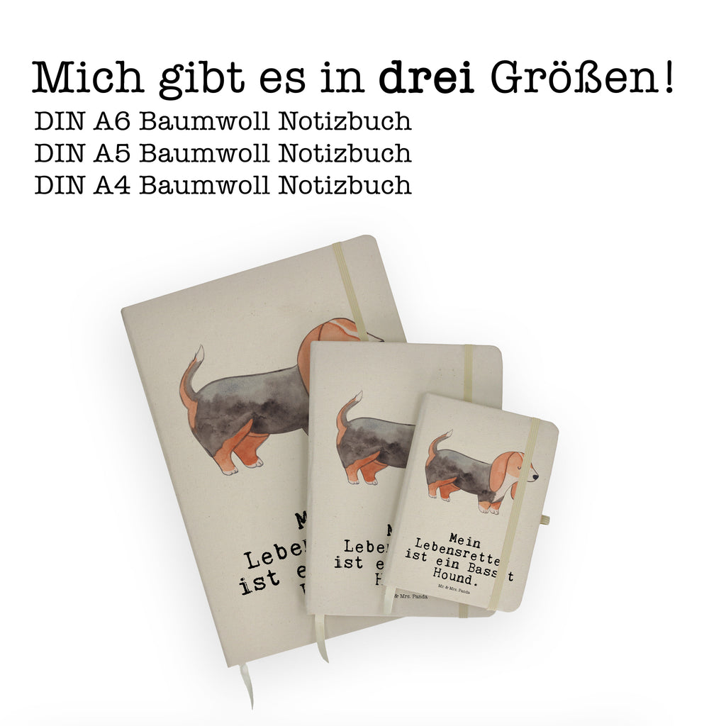 Baumwoll Notizbuch Basset Hound Lebensretter Notizen, Eintragebuch, Tagebuch, Notizblock, Adressbuch, Journal, Kladde, Skizzenbuch, Notizheft, Schreibbuch, Schreibheft, Hund, Hunderasse, Rassehund, Hundebesitzer, Geschenk, Tierfreund, Schenken, Welpe, Basset Hound, Basset