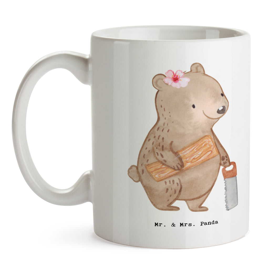 Tasse Schreinerin mit Herz Tasse, Kaffeetasse, Teetasse, Becher, Kaffeebecher, Teebecher, Keramiktasse, Porzellantasse, Büro Tasse, Geschenk Tasse, Tasse Sprüche, Tasse Motive, Kaffeetassen, Tasse bedrucken, Designer Tasse, Cappuccino Tassen, Schöne Teetassen, Beruf, Ausbildung, Jubiläum, Abschied, Rente, Kollege, Kollegin, Geschenk, Schenken, Arbeitskollege, Mitarbeiter, Firma, Danke, Dankeschön