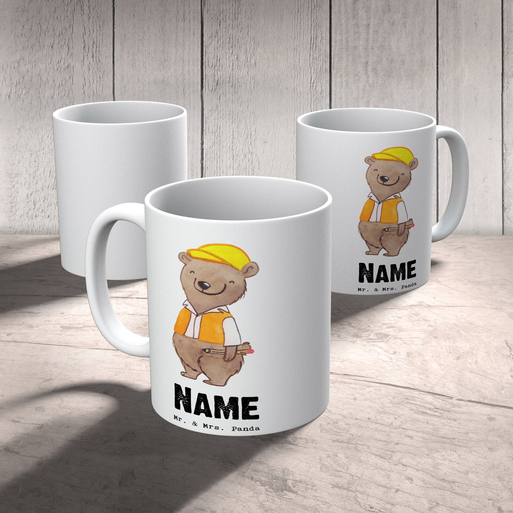 Personalisierte Tasse Bauingenieur mit Herz Personalisierte Tasse, Namenstasse, Wunschname, Personalisiert, Tasse, Namen, Drucken, Tasse mit Namen, Beruf, Ausbildung, Jubiläum, Abschied, Rente, Kollege, Kollegin, Geschenk, Schenken, Arbeitskollege, Mitarbeiter, Firma, Danke, Dankeschön, Bauingenieur, Statiker, Ingeniuer, Baustelle, Studium