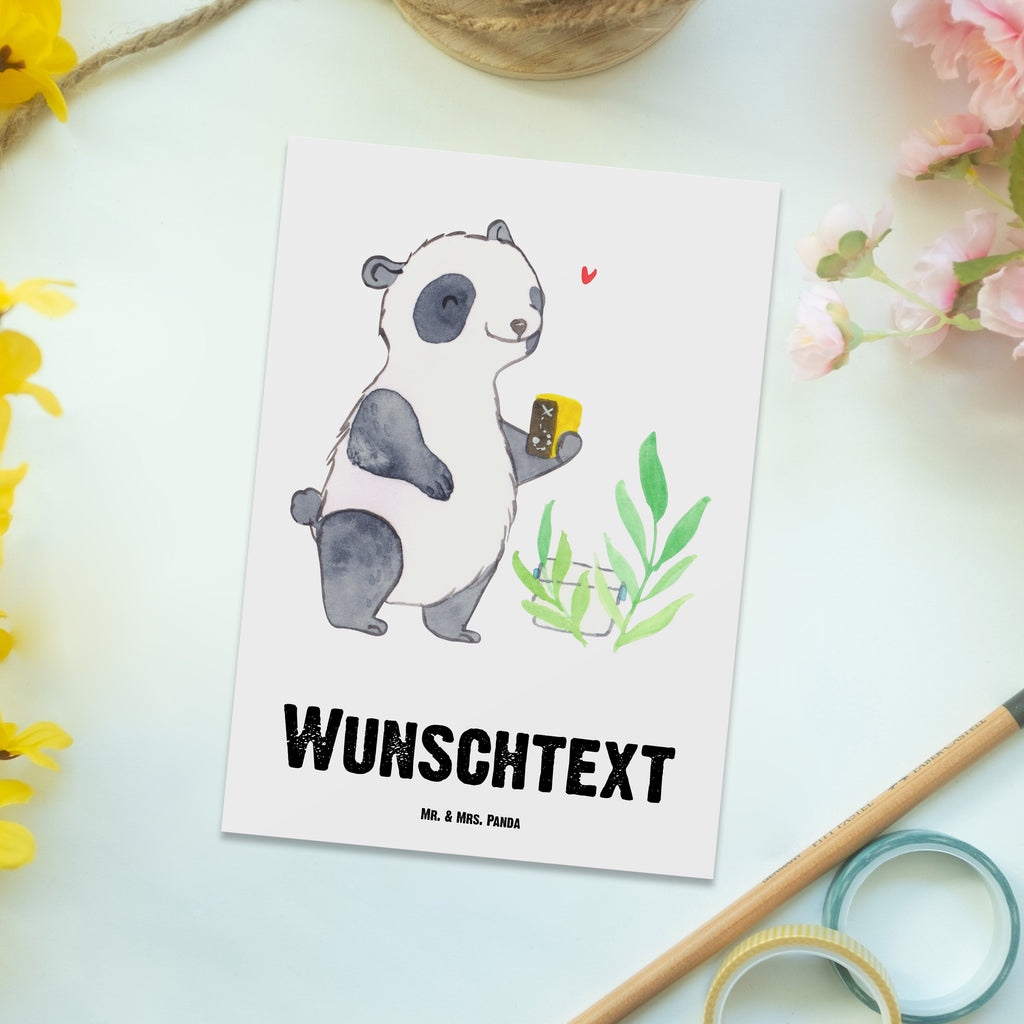 Personalisierte Postkarte Panda Geocaching Postkarte mit Namen, Postkarte bedrucken, Postkarte mit Wunschtext, Postkarte personalisierbar, Geschenkkarte mit Namen, Grußkarte mit Namen, Karte mit Namen, Einladung mit Namen, Ansichtskarte mit Namen, Geschenkkarte mit Wunschtext, Grußkarte mit Wunschtext, Karte mit Wunschtext, Einladung mit Wunschtext, Ansichtskarte mit Wunschtext, Geschenk, Sport, Sportart, Hobby, Schenken, Danke, Dankeschön, Auszeichnung, Gewinn, Sportler, Geocaching, Schatzsuchen, GPS Schnitzeljagd, Opencaching