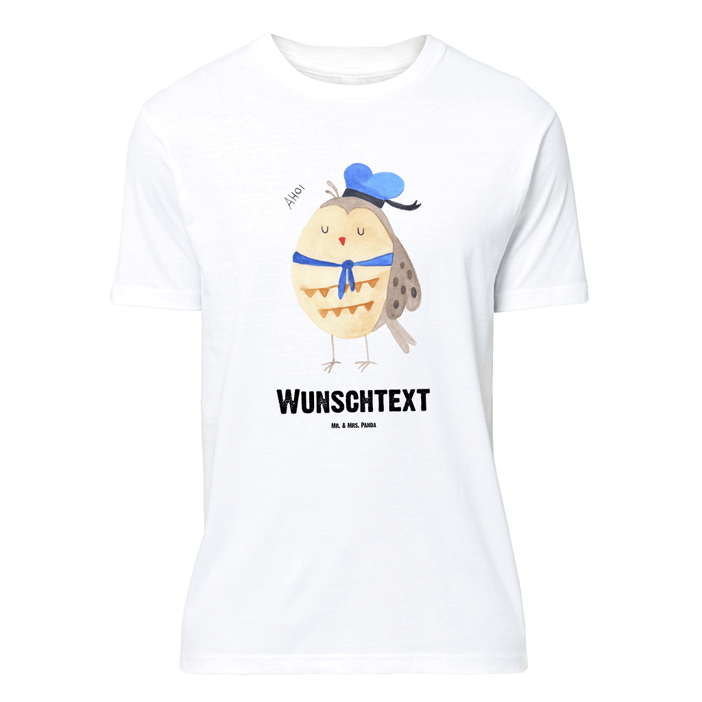 Personalisiertes T-Shirt Eule Matrosen T-Shirt Personalisiert, T-Shirt mit Namen, T-Shirt mit Aufruck, Männer, Frauen, Wunschtext, Bedrucken, Eule, Eule Spruch, Eule Deko, Owl, Wortspiel lustig, Matrose, Freundin, Ehe, Seefahrer, Heimathafen, Hochzeitstag Geschenk