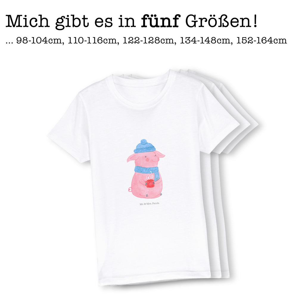 Organic Kinder T-Shirt Schweinchen Glühwein Kinder T-Shirt, Kinder T-Shirt Mädchen, Kinder T-Shirt Jungen, Winter, Weihnachten, Weihnachtsdeko, Nikolaus, Advent, Heiligabend, Wintermotiv, Glühwein, Betrunken, Weihnachtsmarkt, Spruch