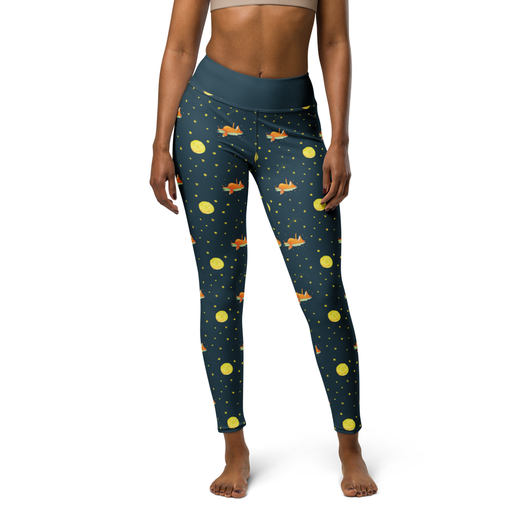 Yogahose Fuchs Sterne Muster Yogapants, Yogaleggings, Yogaleggins, Yogahose Damen, Yogahose, Frauen, Yogahose Mädchen, Yogahose Kinder, Yogahose Herren, Yogahose Männer, Fuchs, Füchse, tröstende Worte, Spruch positiv, Spruch schön, Romantik, Always Look on the Bright Side of Life