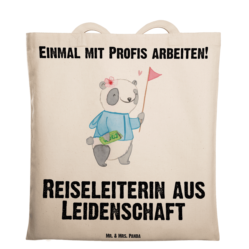 Tragetasche Reiseleiterin aus Leidenschaft Beuteltasche, Beutel, Einkaufstasche, Jutebeutel, Stoffbeutel, Tasche, Shopper, Umhängetasche, Strandtasche, Schultertasche, Stofftasche, Tragetasche, Badetasche, Jutetasche, Einkaufstüte, Laptoptasche, Beruf, Ausbildung, Jubiläum, Abschied, Rente, Kollege, Kollegin, Geschenk, Schenken, Arbeitskollege, Mitarbeiter, Firma, Danke, Dankeschön