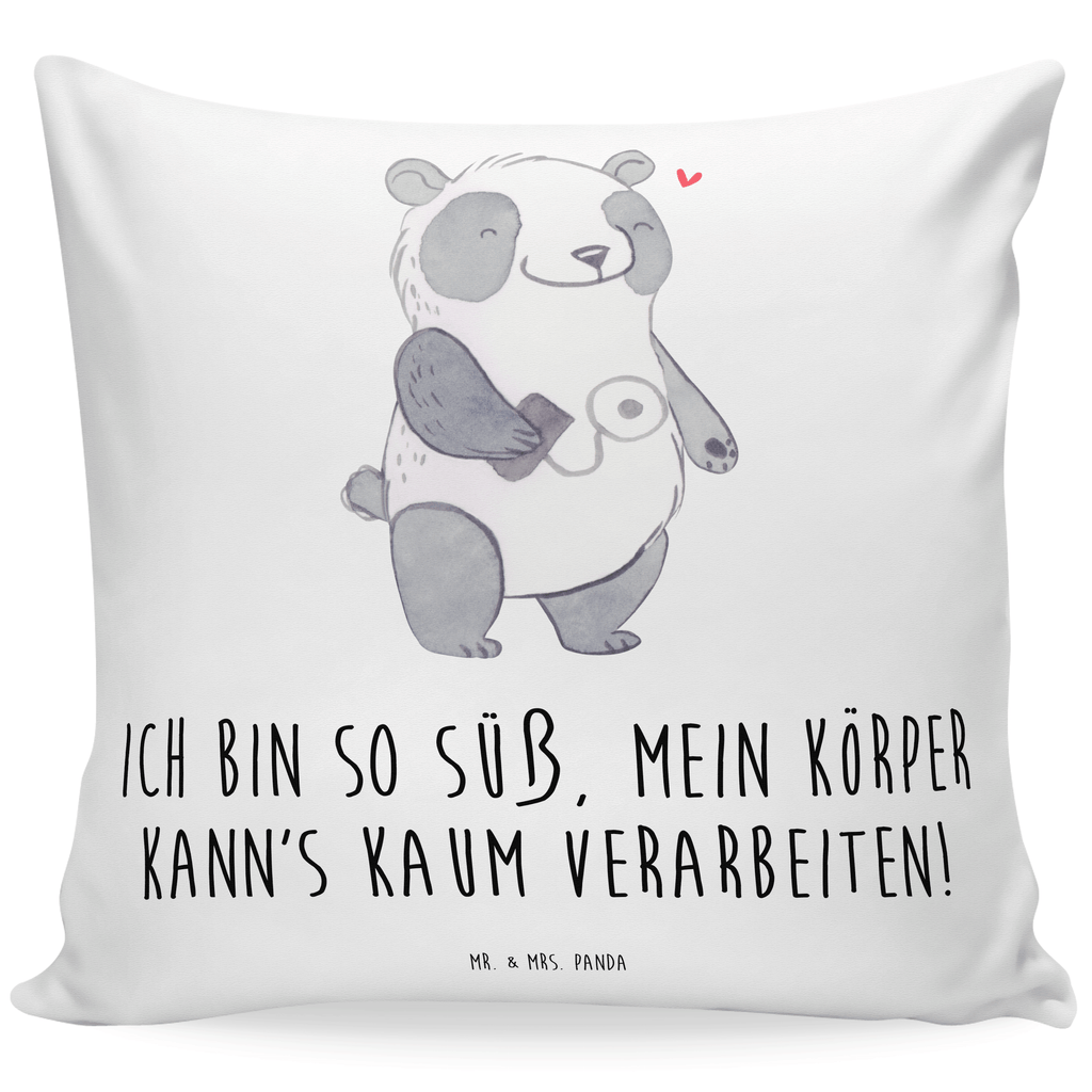 40x40 Kissen Panda Insulinpumpe Kissenhülle, Kopfkissen, Sofakissen, Dekokissen, Motivkissen, Panda, Diabetes, Diabetes mellitus, Insulinpumpe