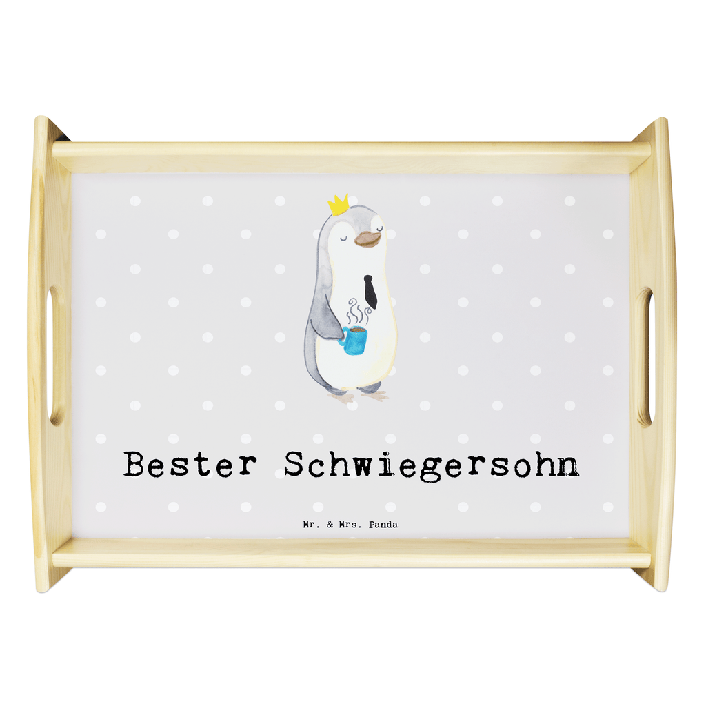 Serviertablett Pinguin Bester Schwiegersohn Tablett, Holztablett, Küchentablett, Dekotablett, Frühstückstablett, für, Dankeschön, Geschenk, Schenken, Geburtstag, Geburtstagsgeschenk, Geschenkidee, Danke, Bedanken, Mitbringsel, Freude machen, Geschenktipp, Schwiegersohn, Tochter, Ehefrau des Sohns, Frau, angeheiratet, Hochzeit, Heirat