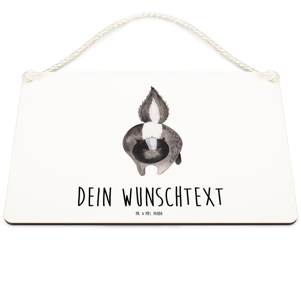 Personalisiertes Deko Schild Stinktier Angriff Dekoschild, Deko Schild, Schild, Tür Schild, Türschild, Holzschild, Wandschild, Wanddeko, Stinktier, Skunk, Wildtier, Raubtier, Stinker, Stinki, wütend, Drohung