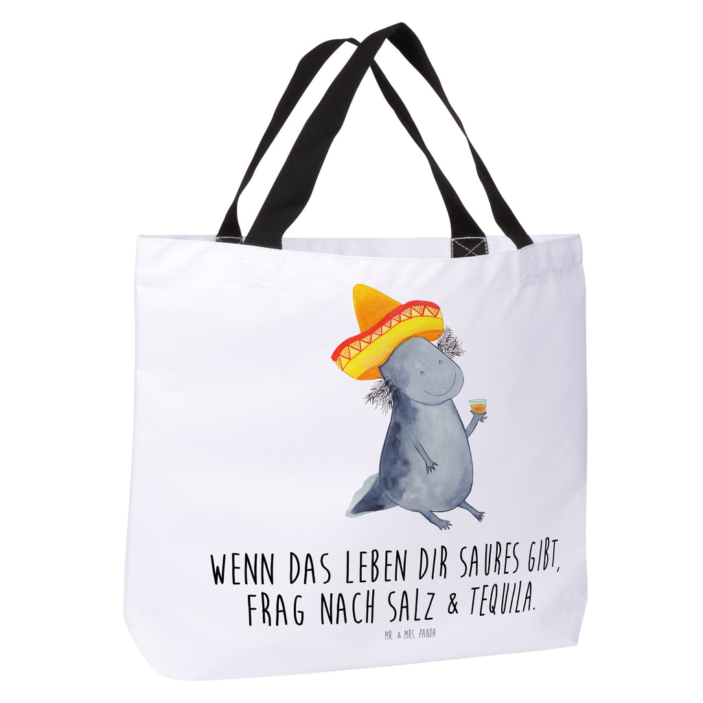 Shopper Axolotl Tequila Beutel, Einkaufstasche, Tasche, Strandtasche, Einkaufsbeutel, Shopper, Schultasche, Freizeittasche, Tragebeutel, Schulbeutel, Alltagstasche, Axolotl, Molch, Mexico, Mexiko, Sombrero, Zitrone, Tequila, Motivation, Spruch, Schwanzlurch, Lurch, Lurche, Axolot, Feuerdrache, Feuersalamander