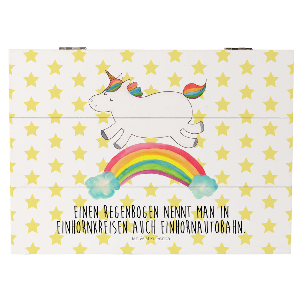 Holzkiste Einhorn Regenbogen Holzkiste, Kiste, Schatzkiste, Truhe, Schatulle, XXL, Erinnerungsbox, Erinnerungskiste, Dekokiste, Aufbewahrungsbox, Geschenkbox, Geschenkdose, Einhorn, Einhörner, Einhorn Deko, Pegasus, Unicorn, Regenbogen, Glitzer, Einhornpower, Erwachsenwerden, Einhornautobahn